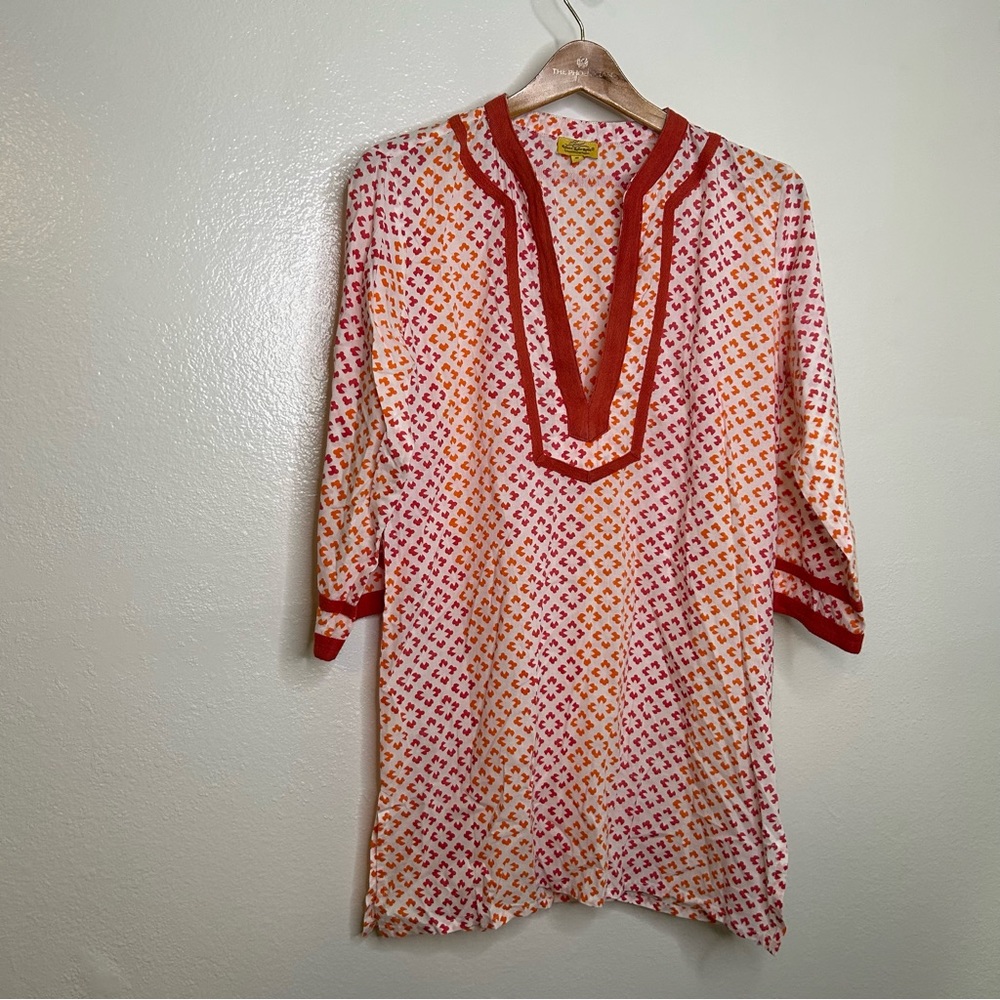 Roberta Roller Rabbit 100% Cotton Patterned Tunic Top S - Picture 1 of 7
